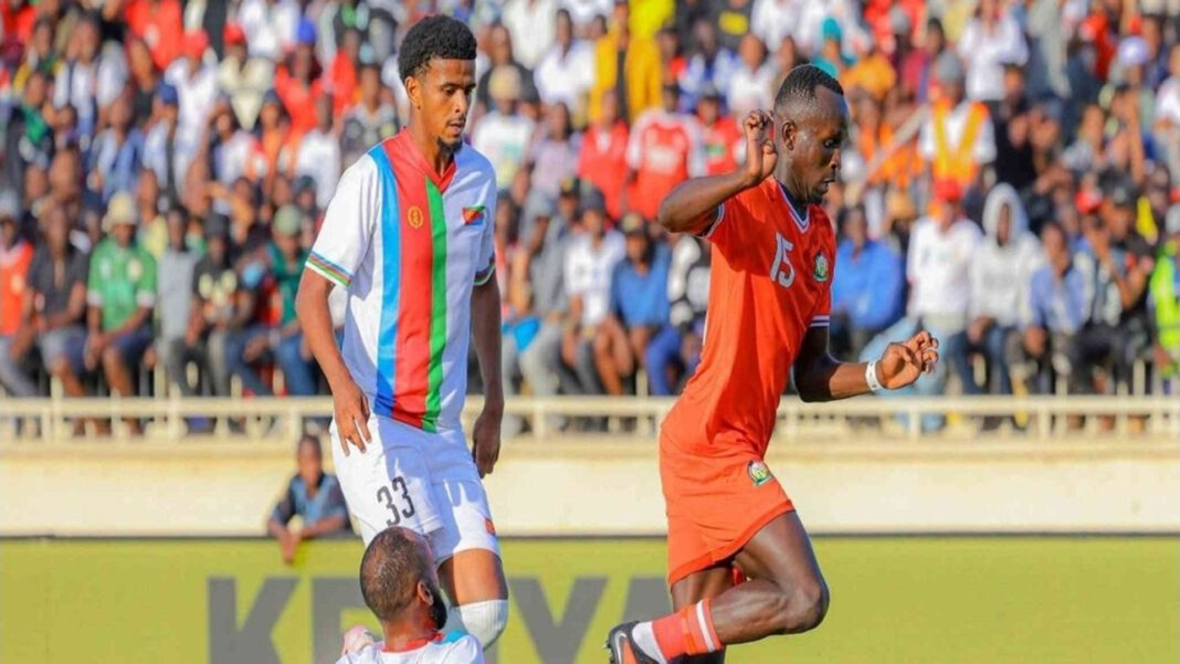 Fans frustrated as harambee stars rescue point against Eritrea after late Ogam strike