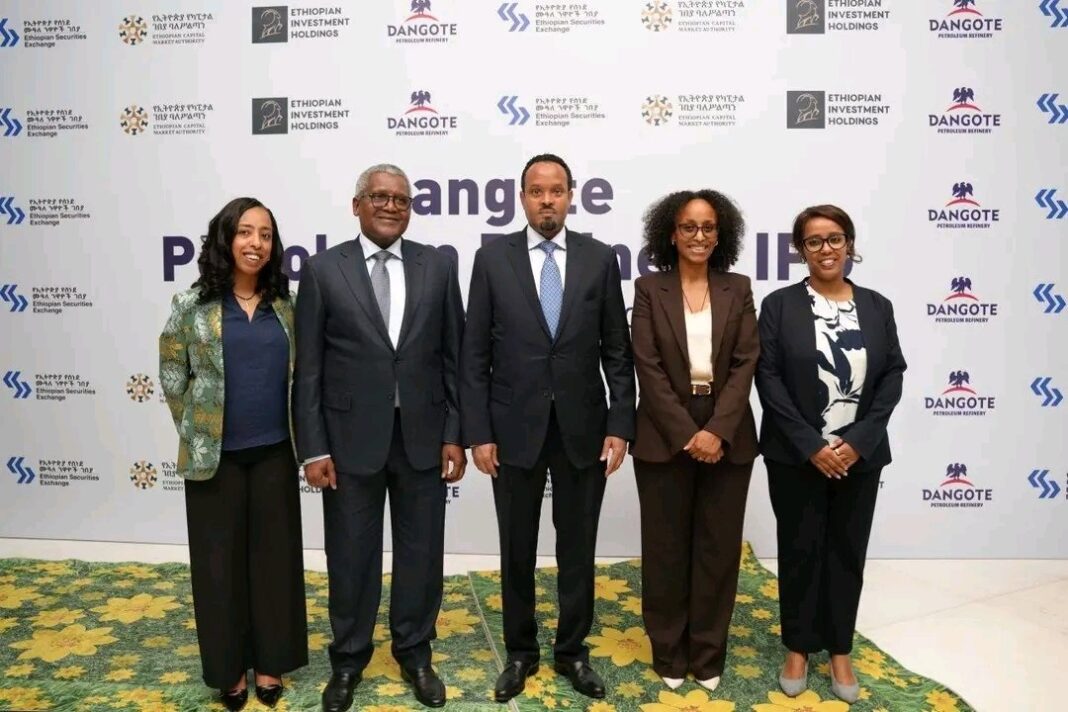 Dangote refinery opens Ethiopian share sale at 74.9 birr, caps participation at 100 qualified investors